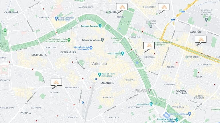 Mapa-Valencia-alquileres-temporales-Valenvi-Flats