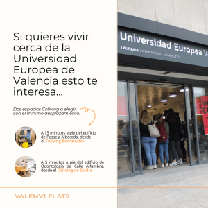 Universidades cerca de nuestra oferta de colivings en Valencia